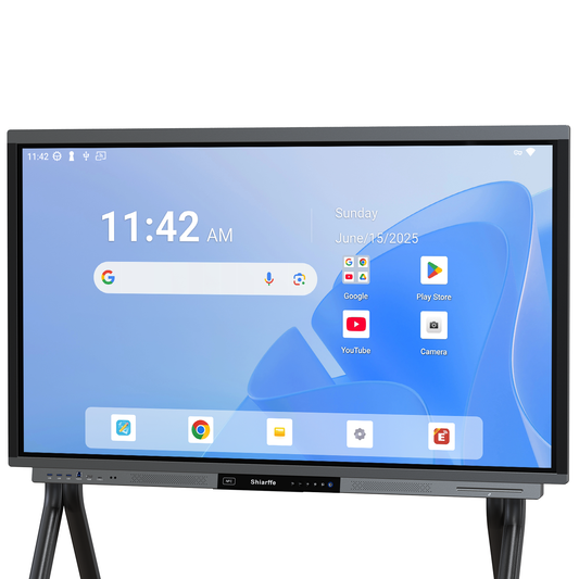 Shiarffe R9 Smart Board 55" 4K Touchscreen Display, Flagship Processor, Compatible with Google Play Store, All in One Computer for Classroom Office Video Conference