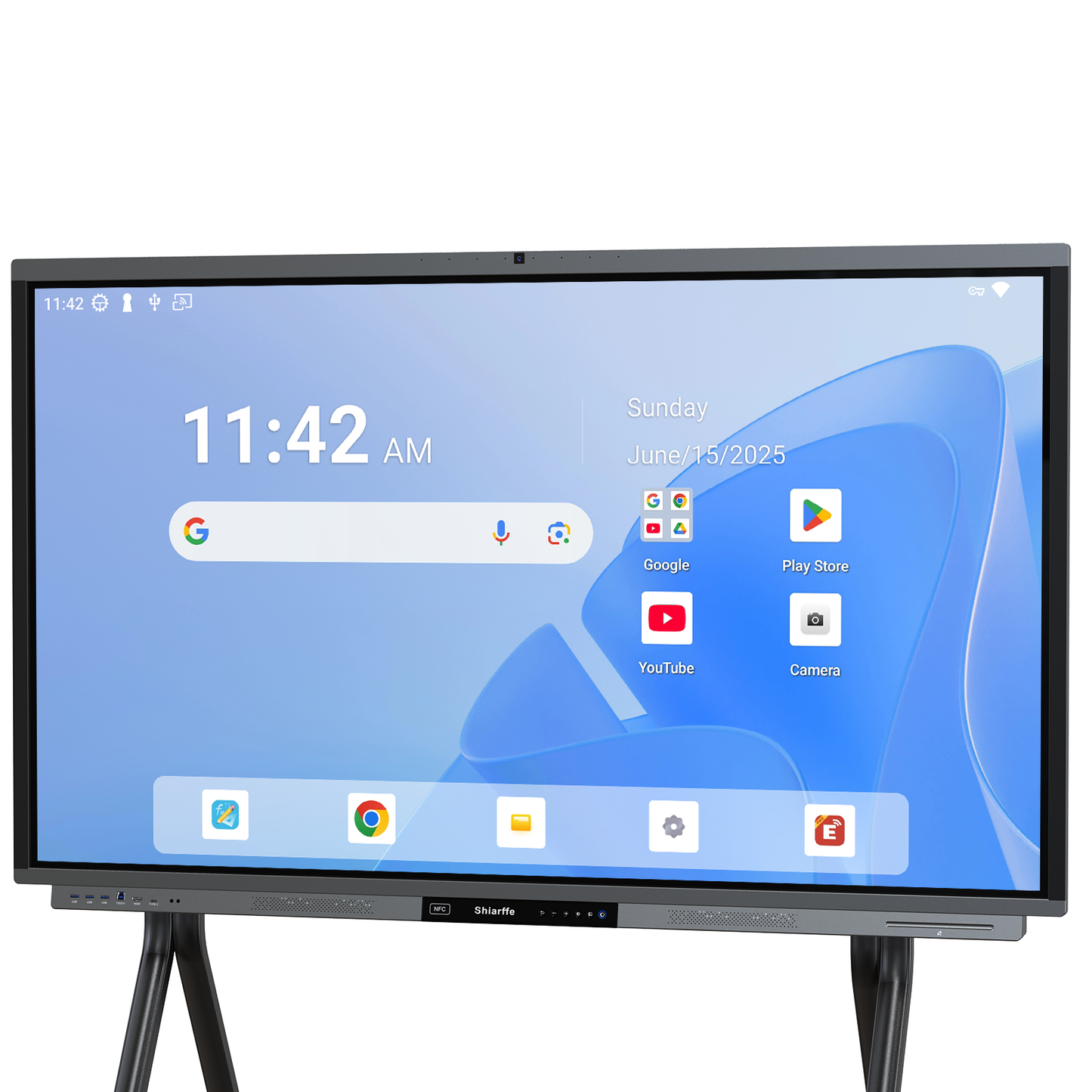 Shiarffe R9 Smart Board 65" 4K Touchscreen Display, Flagship Processor, Compatible with Google Play Store, All in One Computer Built-in AI Camera for Classroom Office Video Conference